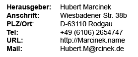 Anschrift Eigene Anschrift für das Impressum